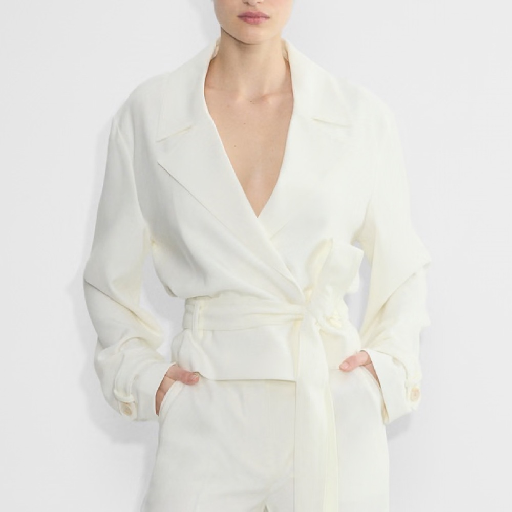 NWT ARITZIA BABATON POSTAGE TRENCH COAT LIGHT BIRCH SIZE XS